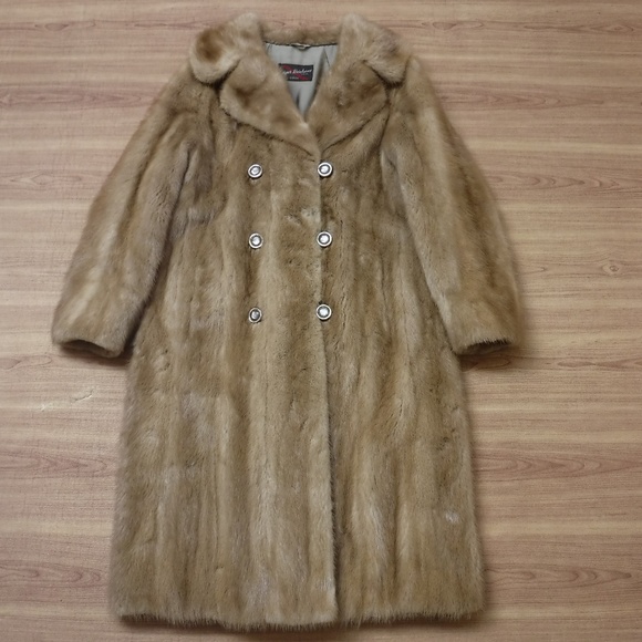 Edgar Dechene Honey Beige Genuine Mink Coat